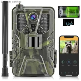 Jagdkameras Outdoor 4K Echtzeit Video Application Control Tracking Camera Cloud-Service 30MP Jagd 4G Mobile Mobile IP66 Wildlife Night Vision Q240306