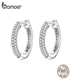 Cerchi per le orecchie Orecchini a cerchio di lusso in argento sterling 925 per le donne Accessori per gioielli da fidanzamento per matrimonio BSE300 2201087560738