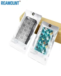 500 pezzi di design fai-da-te personalizzati sacchetti in alluminio CPP bianco pacchetto personalizzato per iPhone 7 7 plus custodia borse per imballaggio con foro di caduta3042333