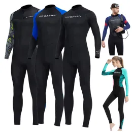 Badebekleidung 2/3 mm Nylon/Neopren Neoprenanzug Männer Frauen Tauchanzug zum Schnorcheln Tauchen Kajakfahren Surfen Voller Badeanzug für Mädchen Freitauchen