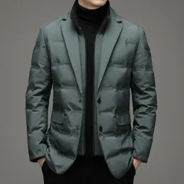 Men039s Aşağı Parkas Top Grade Man Ceket Varış Erkekler İş Gündelik Klasik Takım Yakalaması 90 Gery Duck Down Ceket Sıcak Koru 1946134