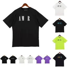 Amirs Mens Camiseta Designer Camisetas Moda Mens Verão Mulheres Designers Loose Tees Marcas Tops Camisa Casual Roupas Shorts Manga Roupas