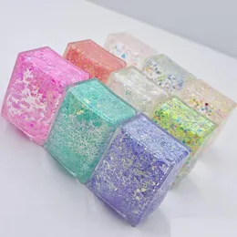 Descompressão Brinquedo Giltter Cubo de Gelo Lento Subindo Mochi Figet Brinquedos Engraçado Descompressão Vent Squeeze Bola Presente Squishy Reliever Fidgets Se Dhx6T