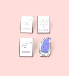 Creative Fun Chemistry Molecular Experiment Beaker Enamel Brooch Mouse Geometric Letter Alloy Pins Badge Jewelry Gift For Kid Anim7964842