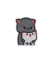 مفاهيم الخياطة Cat زوجين Cartoon Animal Patches for Clothing Kids قمصان القبعات الحديد على التصحيح المخصص 6131756