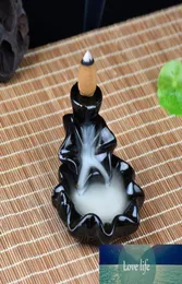 Creative Ceramic Incense Base Smoke Backflow Burner Lotus Petals Censer Tower Burners Lotus Cone I Holder4648224