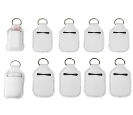 Sublimationsrohlinge, nachfüllbar, Neopren-Händedesinfektionsmittelhalter, Bevorzugungsabdeckung, Chapstick-Halter mit Schlüsselanhänger für 30 ml Flip-Cap, enthalten 8737482