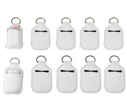 Sublimacja Blanki napełnione Neoprene Hand Sanitizer Uchwyt faworyzujący okładkę Chapstick Holders z klęską kluczy dla 30 ml klapki zawierają 8737482