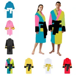 7 Styles Lovers Sleepwear Bath Robe Pajamas Luxury Cotton Men Women Long Sleeprobe Jacquard Letter Unisex Nightgown3850635
