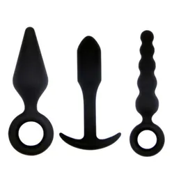 Itens de massagem 3 tipos de silicone anal plug butt plug expansor aberto vibrador massageador de próstata dilatador anal masculino masturbador homens casais7103916