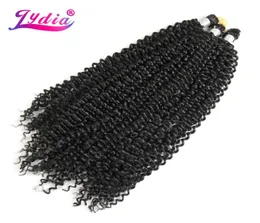 Lydia Bohemian Braids Hair Extension Curly Crochet Hair 14quot 1PCS Pure Color Kanekalon Bulk Synthetic Braiding Afro Kinky3875685