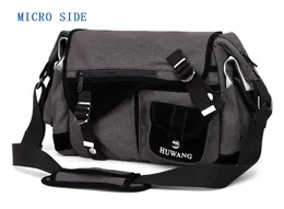 Huwang Po Camera DSLR Video Canvas Shoulder Waterproof Bag Travel TripoD Mjuk vadderade fodral Bär påsar för Canon Nikon SLR1287483