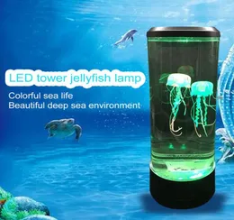 LED tower Jellyfish lamp night light change bedside lamp USB super power saving aquarium home decoration lamp new5716379