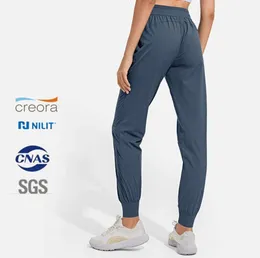 2024 Lu Lemon Pant Yoga Algin Mens Calças com Mulheres Nakedfeel Tecido Solto Fit Esporte Ativo Back Cintura Lounge Jogger Fitness Leggings com Dois Bolsos Laterais LL Align G8J