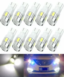 100X T10 194 168 6000K W5W 5630 LED 6SMD Car Wedge Light Bulb Projector Lens 7504163