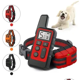 Dog Training Obedience Collars Pet Collar Waterproof Remote Control Rechargeable Lcd For Small Big Dogs Sound Antibark Receiver 38 Dhimo