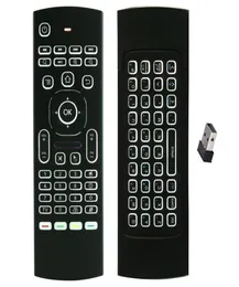 MX3 PRO -bakgrundsbelyst mini trådlöst tangentbord luftmus mic google röst fjärrkontroll gyro ir lärande för Android TV -låda PC5111739