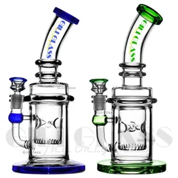 11 inches Glass Bong Water Pipes Bongs Thick colored hookha smoking pipe with bowl dome nail Rigs Oil Dab Heady Rig Hitman Dabber