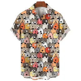 T-shirt da uomo Estate Stile Anime Stampa grafica Cartoon Floreale Oversize Hawaiian Camicie a maniche corte per uomo Original Harajuku Luxury Goth Novità