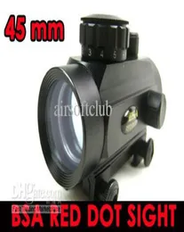 BSA 45 mm taktyczny czerwony karabin kropki Pistolet Zakres Pistolet Sight 20 mm Weaver Mount8735813