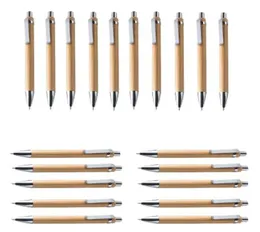 Ballpoint Pen Set Bamboo and Wood Writing Tools Blue Refill 60 Pieces2135039