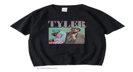 Tyler the Creator Rap Singer Funny Tshirts الرجال نساء للجنسين الأسود Tshirt الرسم الرسم القمصان القطن Tirt Man Tees 22068407314