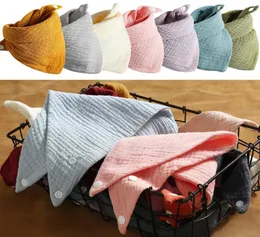 Bibs Burp Cloth Baby Muslin Triangle 부드러운 면화 단색 타액 타월 소년 소녀 먹이 앞치마 반다나 침포 물건 7015763