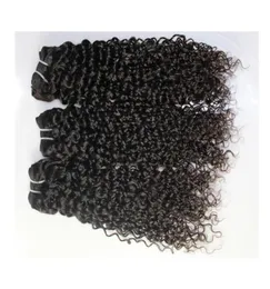 Capelli brasiliani peruviani indiani malesi capelli ricci Jerry tesse 3 pacchi lotto 100 capelli peruviani economici non trattati tessitura 9A 577166480233