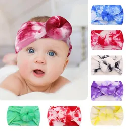 9 Stili Ciambelle per bambini Fasce per capelli tie-dye Fasce per capelli annodate per ragazze Fascia elastica in nylon morbido Accessori per capelli per bambini M30461852744