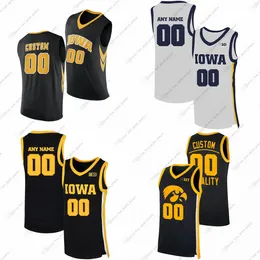 Benutzerdefinierte NCAA Iowa Hawkeyes College-Basketballtrikots Carter Kingsbury Ben Krikke Luc Laketa Patrick McCaffery Riley Mulvey Tony Perkins Payton Sandfort Sandfort