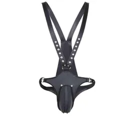 Nxy Device Thierry Bondage Man Latzhose mit abnehmbarem Peniskäfig, erotisches Geschirr, Fessel für Erwachsene, Spiele, Strap-on, V 02074913096