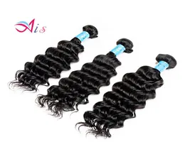 Grau 7A 1228 polegadas Onda Profunda Cabelo Tece 3 Bundleslot Cabeça Cheia Cabelo Ondulado Brasileiro Natural 1B Cabelo Humano2080036