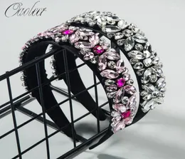 Voller Diamant Barock Frauen Haar Mode Kristall Strass Blumen Kopf Bands Hoops Für Frauen Mädchen Vintage Haar Zubehör12426058