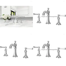 Bathroom Sink Faucets 8 Inch Bathroom-Sink-Faucets Polished Chrome Drop Delivery Home Garden Showers Accs Dhzjn