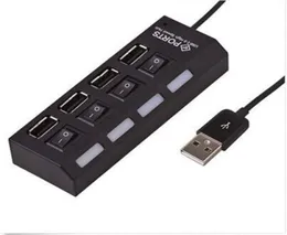 USB 4 Port High Speed USB 20 Externer Multi Hub Erweiterungs-LED-Schalter Laptop PC9507491