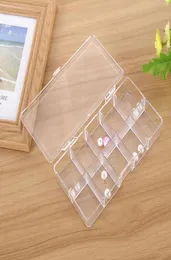 10 Grids Clear Acrylic Empty Storage Box Beads Jewelry Decoration Nail Art Display Container Case ZA56246507104