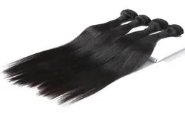 Elibess hair Jet Black Human Hair Weft 8A Straight Wave 100gpcs 3 Bundleslot Human Hair Weave3184693
