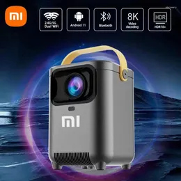 Camcorders Xiaomi E350 8K HDプロジェクターAndroidデュアルバンドWifi 6.0 800Ansi Bluetooth 5.0 1920 1080p Cinema Outdoor Portable