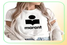 Summer Marant Tshirt Kobiet Kobiet Bawełna Harajuku T koszulka ONECK FECME Causal Tshirts Masna marka luźna TEE263C65494856515992