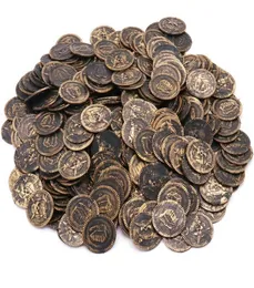 100 PCS مجموعة الأطفال القراصنة Treasure Teass Banners Banners Hunting Game Gold Silver Copper Coin3579675