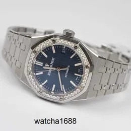 Elegancka zegarek na rękę wyścigowe na rękę AP Royal Oak Series Mens Watch 37 mm Automatyczna mechaniczna precyzja stalowa moda zwykła chronograf 15451