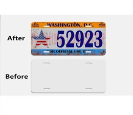 Sublimation car licence blank metal car license plate item product heat heat transfer printing diy custom consumables5969710