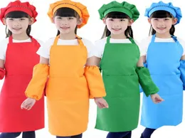 10色の子供エプロンポケットクッキングベーキングアートペインティングキッズキッチンダイニングビブキッチンサプライズ4699798