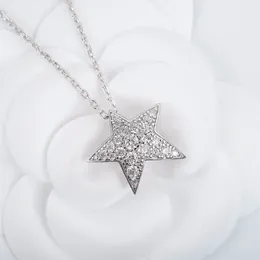 Wisiorki 2024 Trend marka czysta 925 Srebrna srebrna biżuteria naszyjniki na gwiazdę księżyca Wedding Happy Anniversary Gift