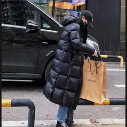 Mulheres para baixo parkas coreano high-end preto para baixo jaqueta feminina longo e engrossado na altura do joelho casais branco ganso para baixo solto inverno ganso para baixo roupas tendência