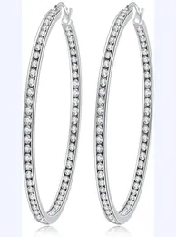 Hoop Huggie Kristall-Edelstahl-Ohrring für Frauen, hypoallergener Schmuck, empfindliche Ohren, große große Ohrringe, Creolen, SchmuckHoop9099362