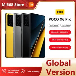 Global Version Poco X6 Pro 5g Globale Version Smartphone,120Hz 6,67" 1,5k AMOLED Display, 64MP OIS Dreifach-Kamera, 5000mAh, 67W Turbo-Charge, Dual-SIM