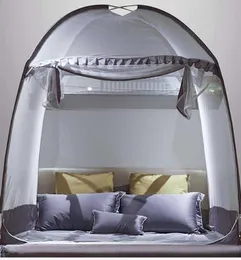 Большая космическая сетка с элегантным кружевным краем, трехдверная палатка для взрослых, навес, сетка от насекомых, складная москитная сетка, 6 размеров5595725