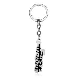 Keychains The Fast And Furious Letters Pendants Key Chain Simple Keyrings Car Holder Trinket Movie Jewelry2900