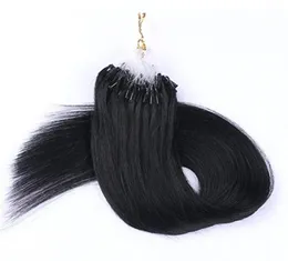 Micro laço anel extensões de cabelo 08gs 200slot 160g em linha reta virgem cabelo brasileiro extensão do cabelo humano 7809356